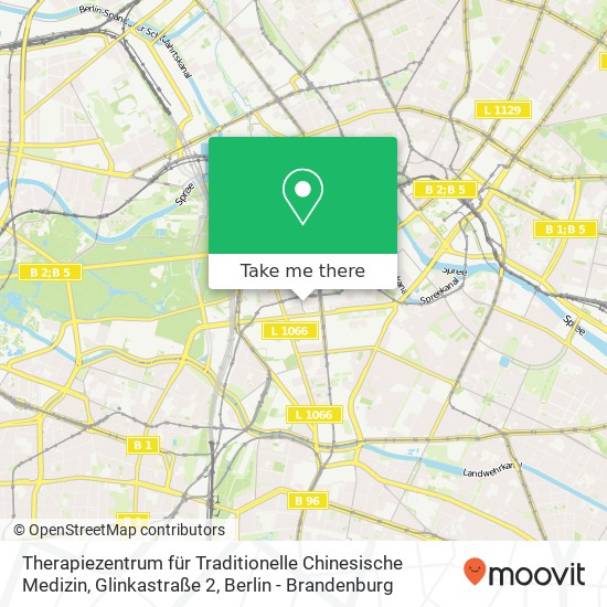 Карта Therapiezentrum für Traditionelle Chinesische Medizin, Glinkastraße 2