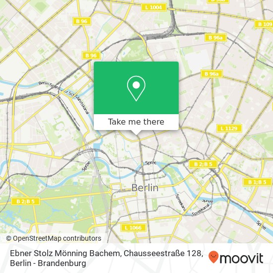 Карта Ebner Stolz Mönning Bachem, Chausseestraße 128
