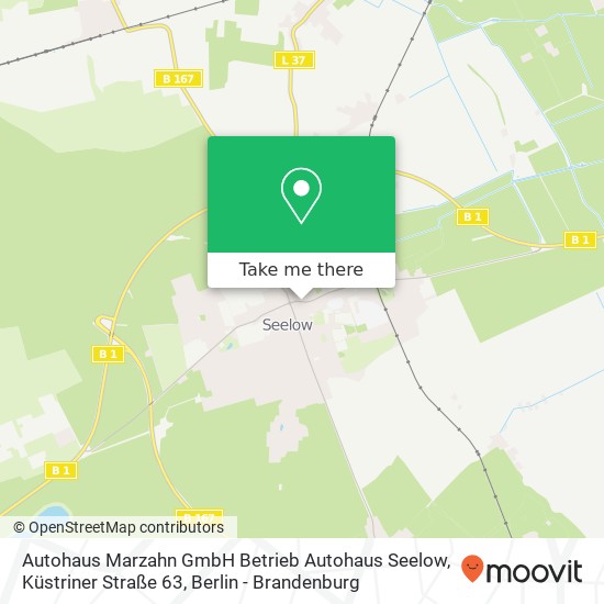 Autohaus Marzahn GmbH Betrieb Autohaus Seelow, Küstriner Straße 63 map