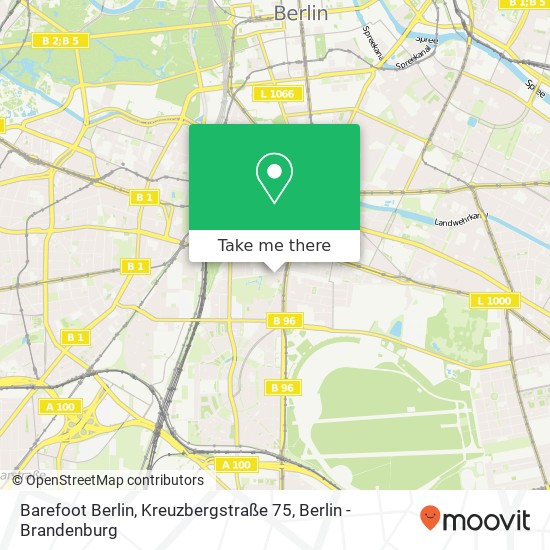 Карта Barefoot Berlin, Kreuzbergstraße 75