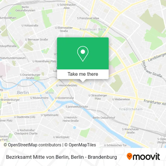 Карта Bezirksamt Mitte von Berlin