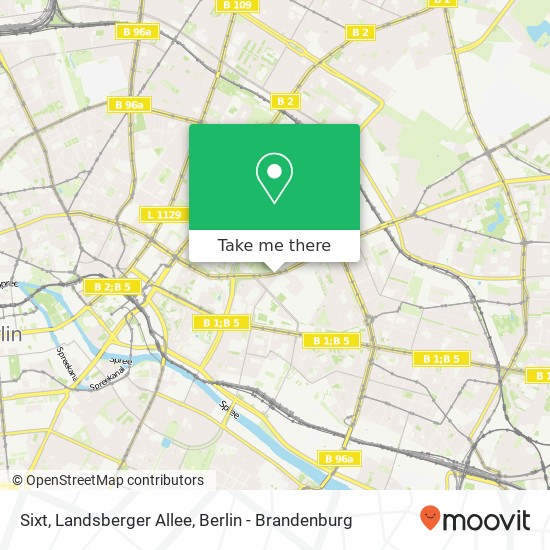 Sixt, Landsberger Allee map