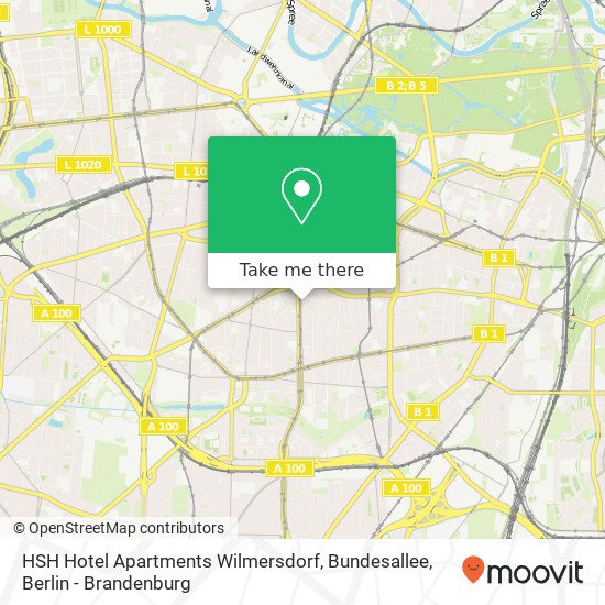 HSH Hotel Apartments Wilmersdorf, Bundesallee map