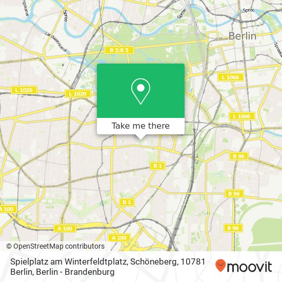 Карта Spielplatz am Winterfeldtplatz, Schöneberg, 10781 Berlin