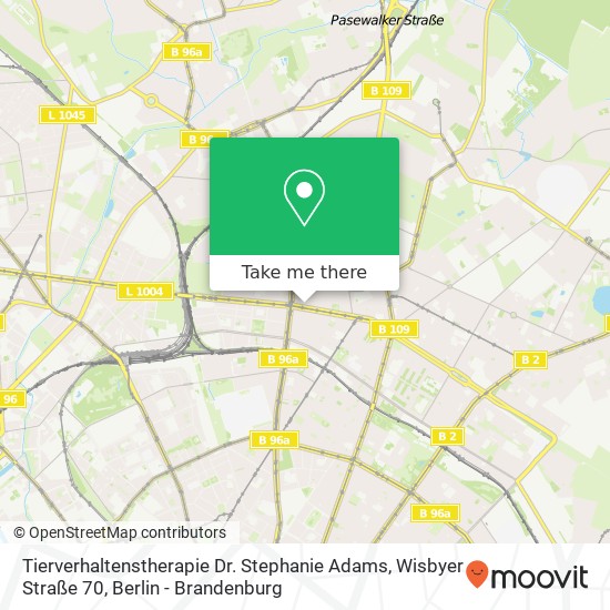 Tierverhaltenstherapie Dr. Stephanie Adams, Wisbyer Straße 70 map