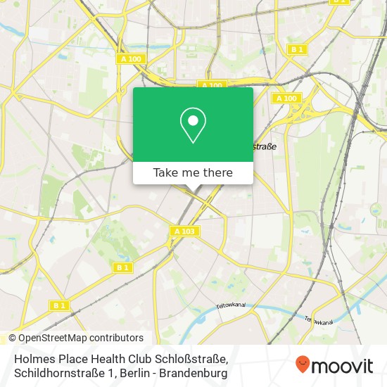 Holmes Place Health Club Schloßstraße, Schildhornstraße 1 map