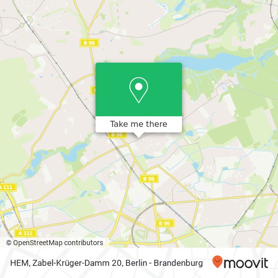 Карта HEM, Zabel-Krüger-Damm 20