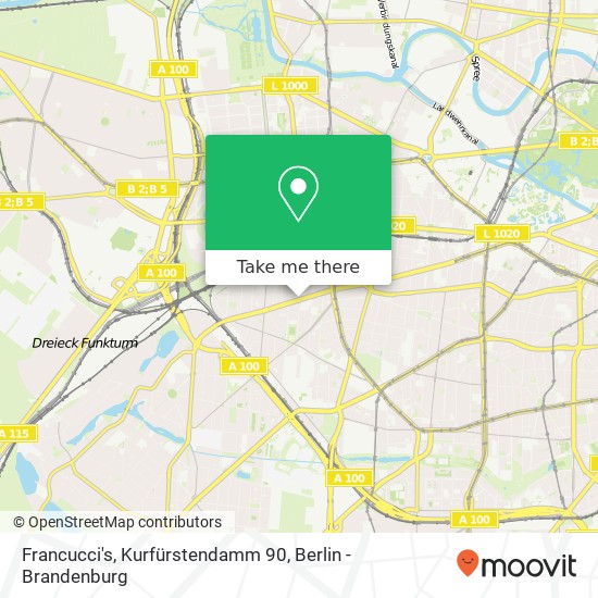 Francucci's, Kurfürstendamm 90 map