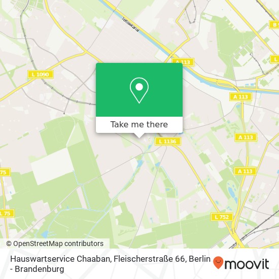 Карта Hauswartservice Chaaban, Fleischerstraße 66
