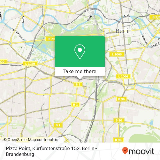 Карта Pizza Point, Kurfürstenstraße 152