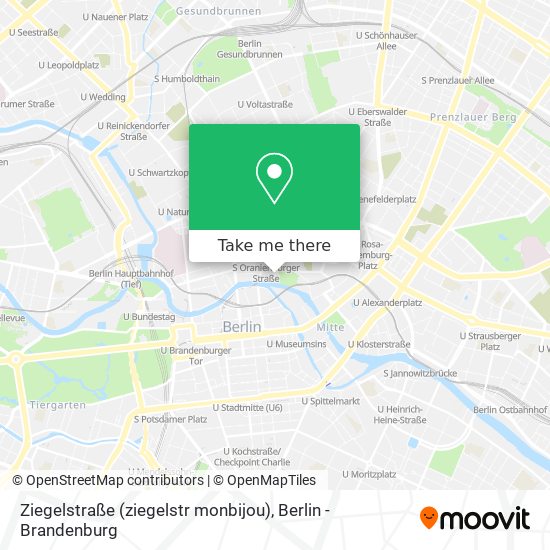 Ziegelstraße (ziegelstr monbijou) map