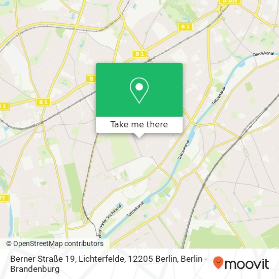 Berner Straße 19, Lichterfelde, 12205 Berlin map