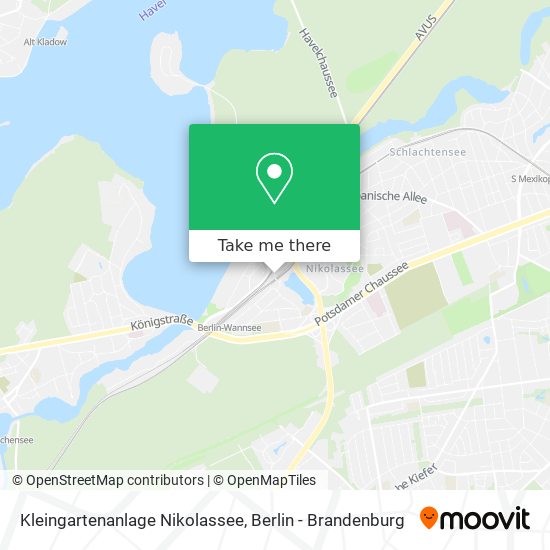 Kleingartenanlage Nikolassee map