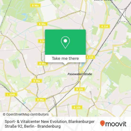 Sport- & Vitalcenter New Evolution, Blankenburger Straße 92 map