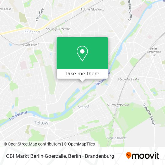 Карта OBI Markt Berlin-Goerzalle