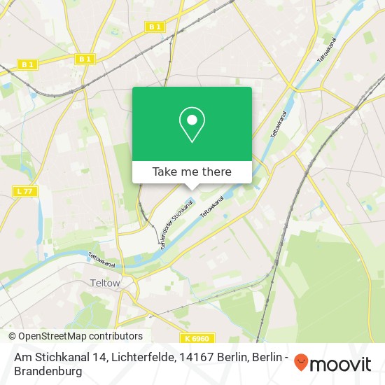 Am Stichkanal 14, Lichterfelde, 14167 Berlin map