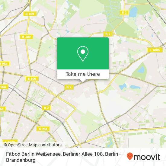 Fitbox Berlin Weißensee, Berliner Allee 108 map