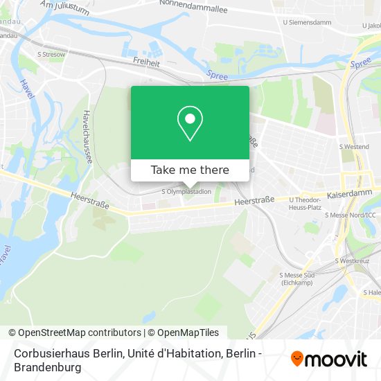 Карта Corbusierhaus Berlin, Unité d'Habitation