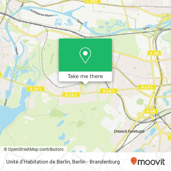 Карта Unité d'Habitation de Berlin