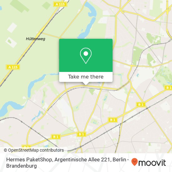 Hermes PaketShop, Argentinische Allee 221 map