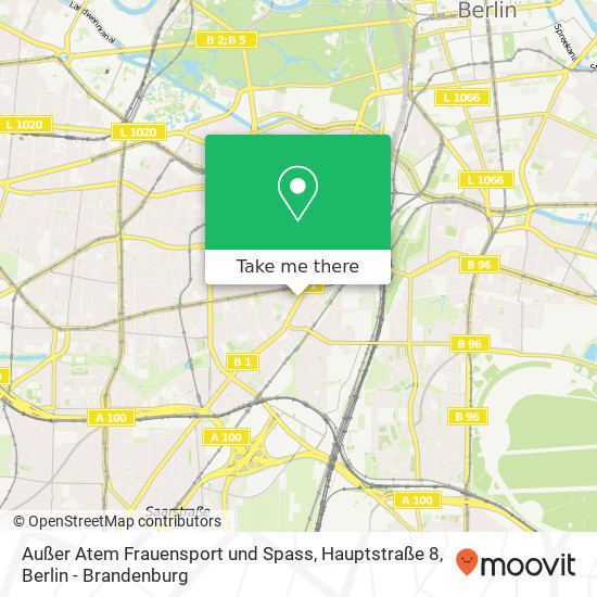 Карта Außer Atem Frauensport und Spass, Hauptstraße 8