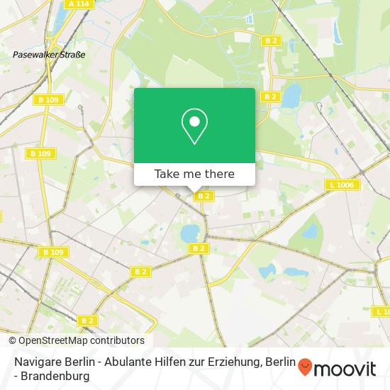 Карта Navigare Berlin - Abulante Hilfen zur Erziehung