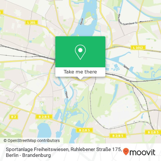 Карта Sportanlage Freiheitswiesen, Ruhlebener Straße 175