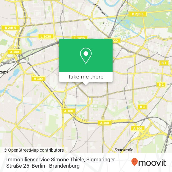 Карта Immobilienservice Simone Thiele, Sigmaringer Straße 25