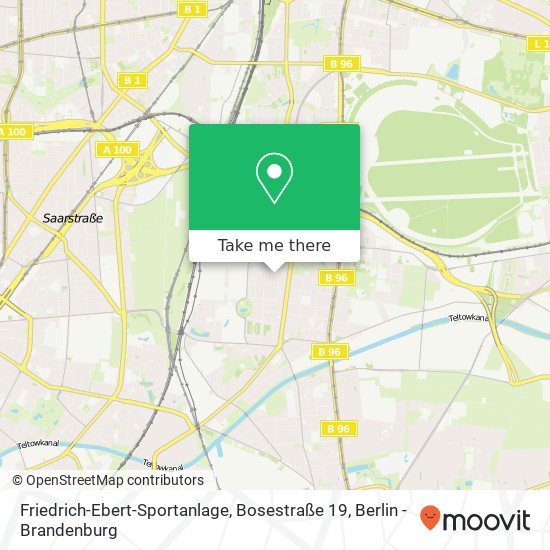 Карта Friedrich-Ebert-Sportanlage, Bosestraße 19