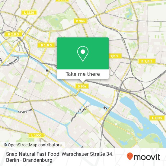 Snap Natural Fast Food, Warschauer Straße 34 map