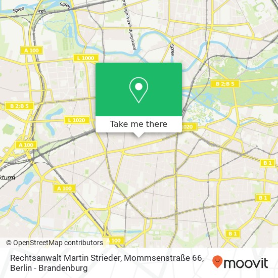 Карта Rechtsanwalt Martin Strieder, Mommsenstraße 66