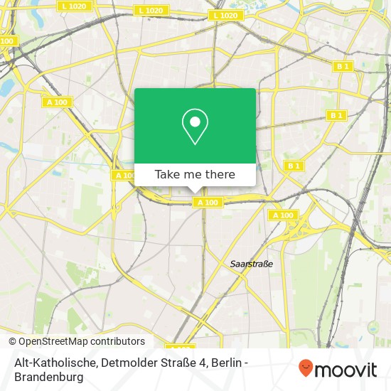 Карта Alt-Katholische, Detmolder Straße 4