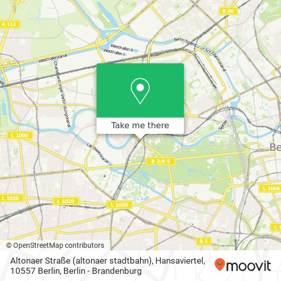 Altonaer Straße (altonaer stadtbahn), Hansaviertel, 10557 Berlin map