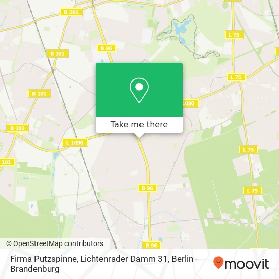 Карта Firma Putzspinne, Lichtenrader Damm 31