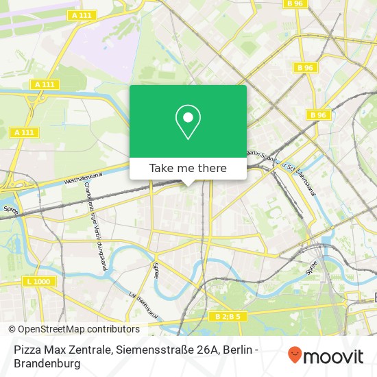 Карта Pizza Max Zentrale, Siemensstraße 26A