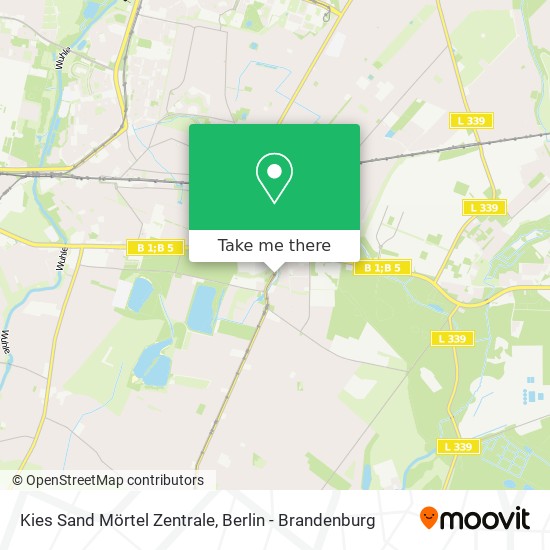 Kies Sand Mörtel Zentrale map