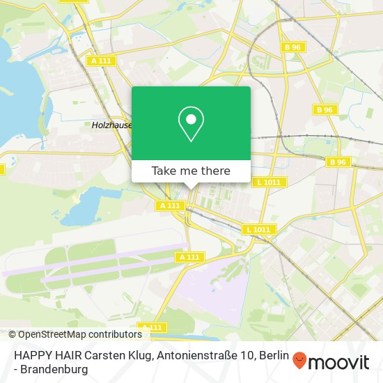 Карта HAPPY HAIR Carsten Klug, Antonienstraße 10