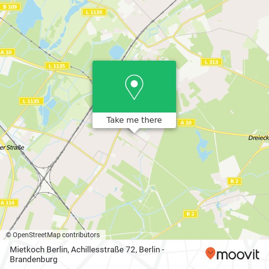 Карта Mietkoch Berlin, Achillesstraße 72