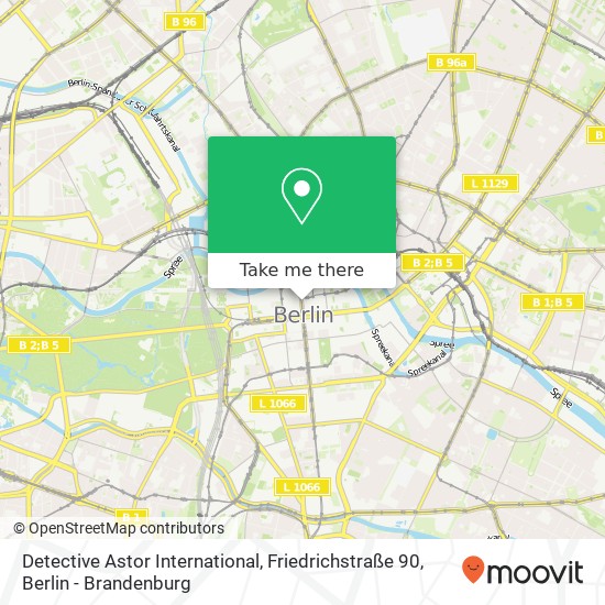 Карта Detective Astor International, Friedrichstraße 90