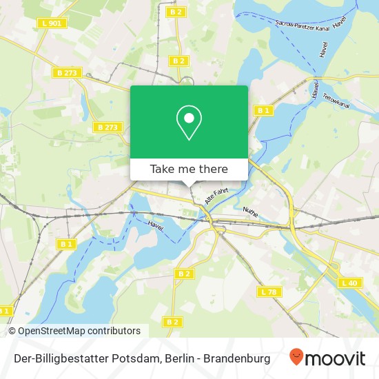 Der-Billigbestatter Potsdam map