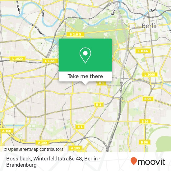 Карта Bossiback, Winterfeldtstraße 48