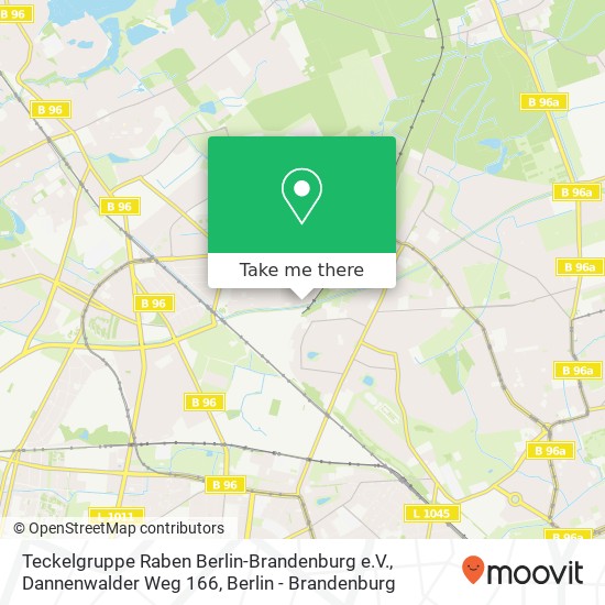 Карта Teckelgruppe Raben Berlin-Brandenburg e.V., Dannenwalder Weg 166