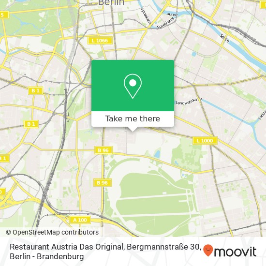 Restaurant Austria Das Original, Bergmannstraße 30 map