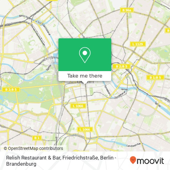 Карта Relish Restaurant & Bar, Friedrichstraße