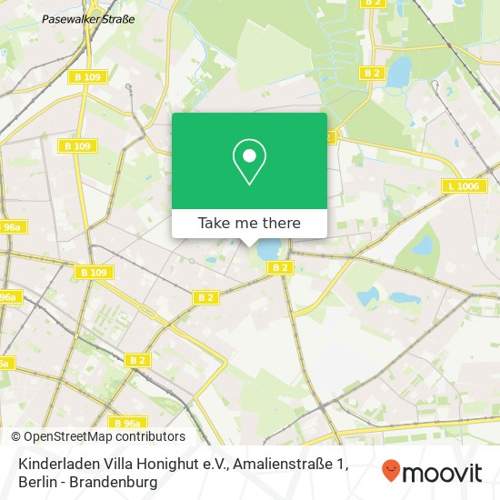 Kinderladen Villa Honighut e.V., Amalienstraße 1 map