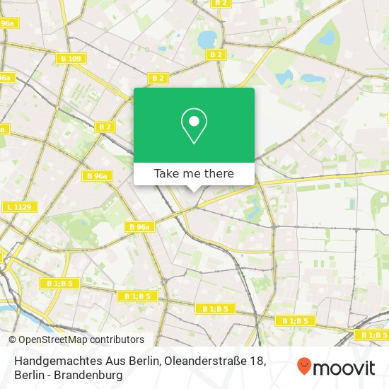 Карта Handgemachtes Aus Berlin, Oleanderstraße 18