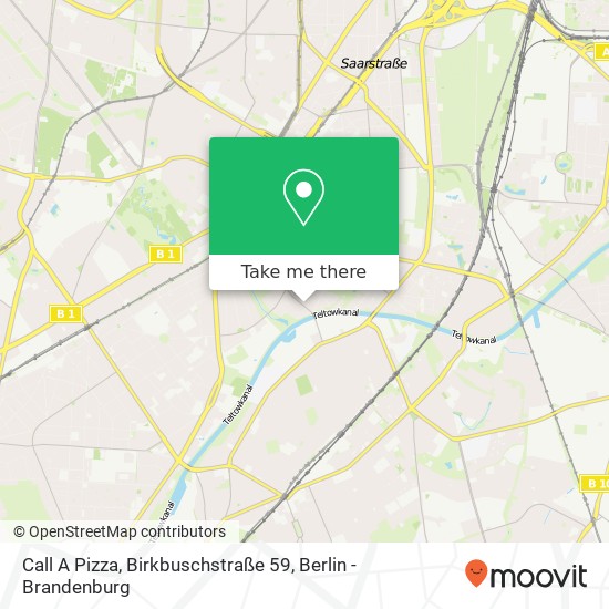 Карта Call A Pizza, Birkbuschstraße 59