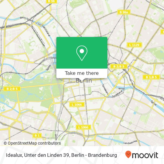 Карта Idealux, Unter den Linden 39