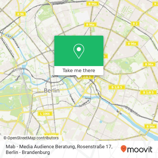 Карта Mab - Media Audience Beratung, Rosenstraße 17