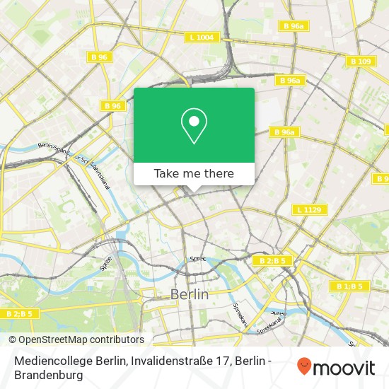 Mediencollege Berlin, Invalidenstraße 17 map